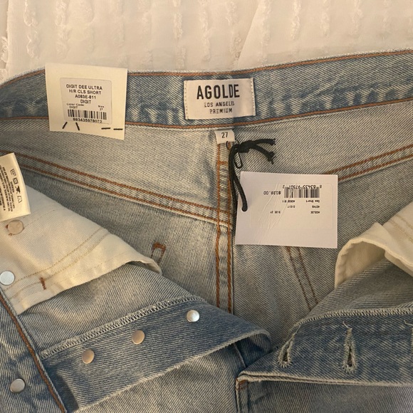 Agolde Dee Ultra High Rise Denim Short in Digit - Picture 7 of 9